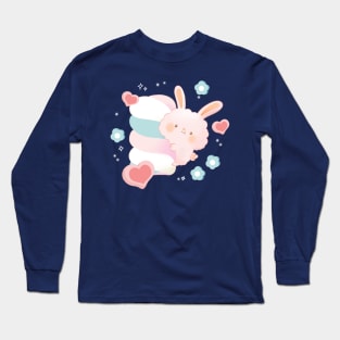 Bunny hugging a marshmallow Long Sleeve T-Shirt